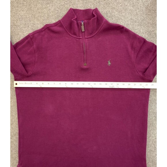 Polo Ralph Lauren Sweater Mens L Long Sleeve 1/4-Zip Cotton Preppy Pullover - Picture 3 of 8